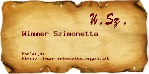 Wimmer Szimonetta névjegykártya